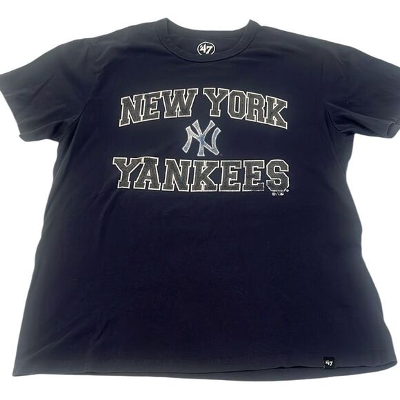 47 Navy New York Yankees Men's Shirt size Large EUC - Picture 1 of 11